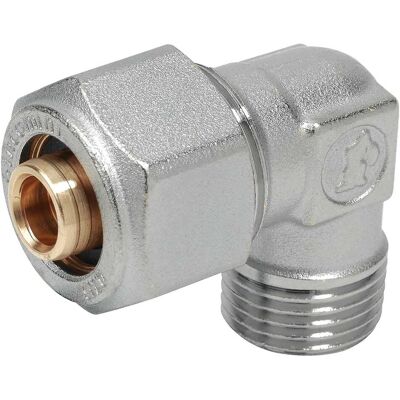 Giacomini RACCORDO STRINGERE MULTISTRATO GOMITO M 3/4'' x Ø 20 mm MAX 10 bar Giacomini RACCORDO STRINGERE MULTISTRATO GOMITO M 3/4'' x Ø 20 mm MAX 10 bar