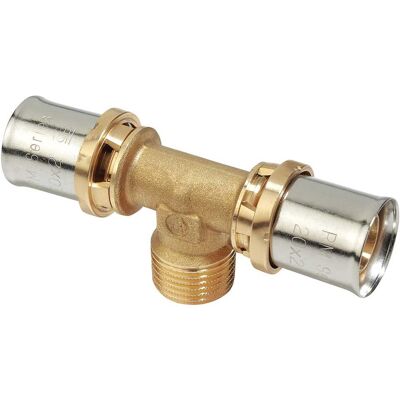 Giacomini RACCORDO PRESS FIT MULTISTRATO TEE M 1/2'' x Ø 20 mm PROFILO PRESSATURA TH-H-U Giacomini RACCORDO PRESS FIT MULTISTRATO TEE M 1/2'' x Ø 20 mm PROFILO PRESSATURA TH-H-U