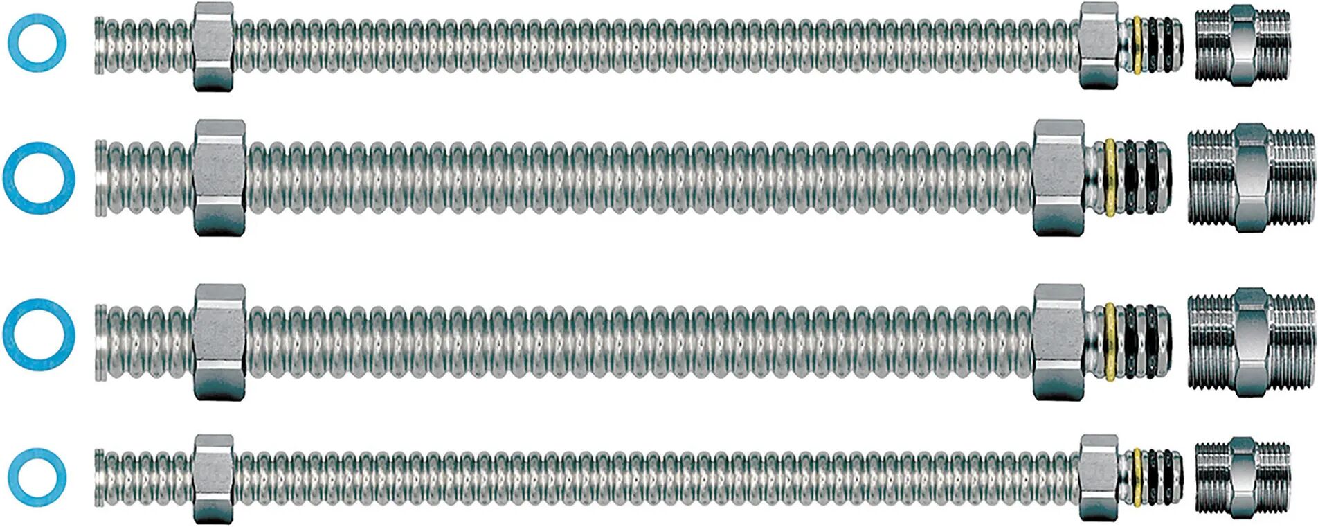 Tecnomat KIT COLLEGAMENTO CALDAIA PSP IN ACCIAIO INOX 2 TUBI 1/2'' E 2 TUBI 3/4''