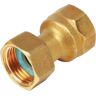 Giacomini RACCORDO A BOCCHETTONE  CALOTTA GIREVOLE F 1/2" X F 1/2" IN OTTONE GIALLO