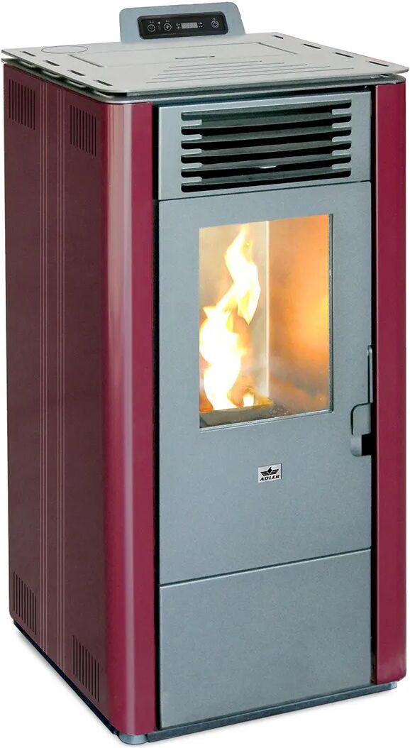 ADLER Stufa A Pellet Ad Aria  Gorizia Top 8,02 Kw Bordeaux