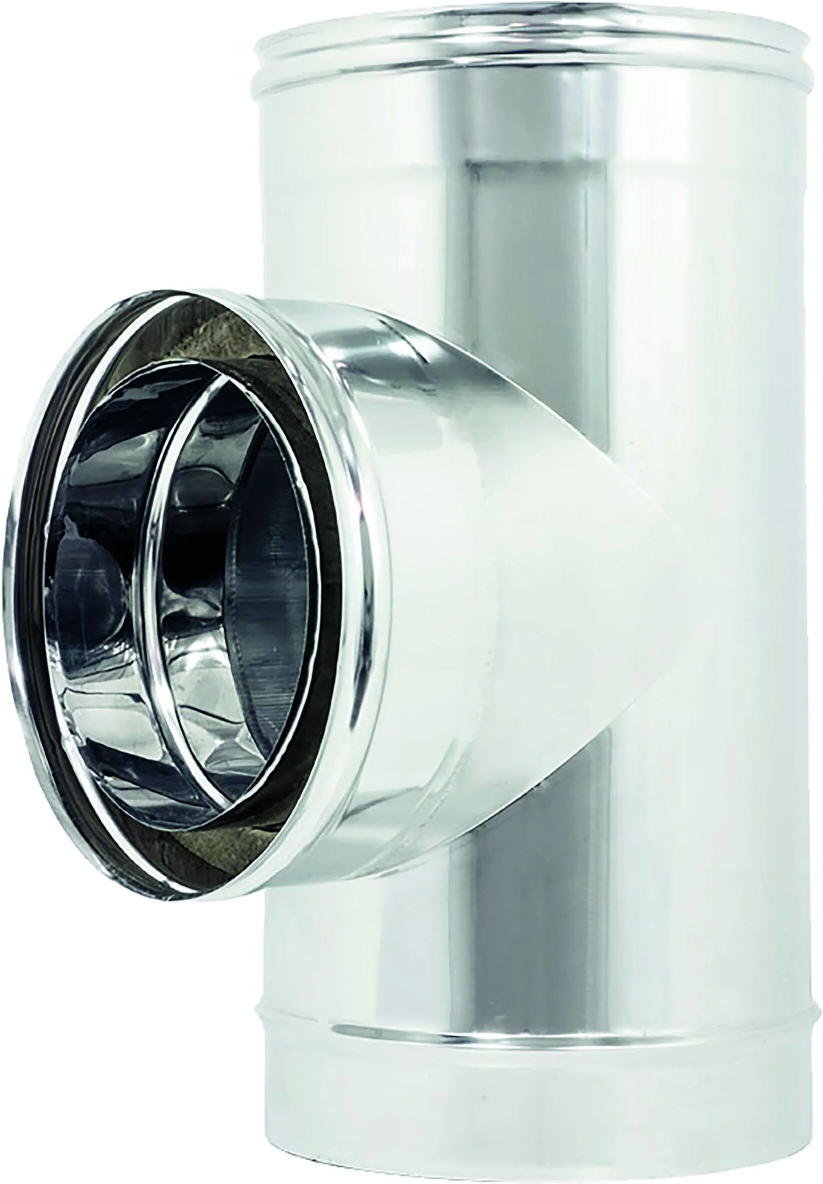 ZINCO Tee Inox Doppia Parete 316-304 Ø 100 Mm ZINCO Tee Inox Doppia Parete 316-304 Ø 100 Mm