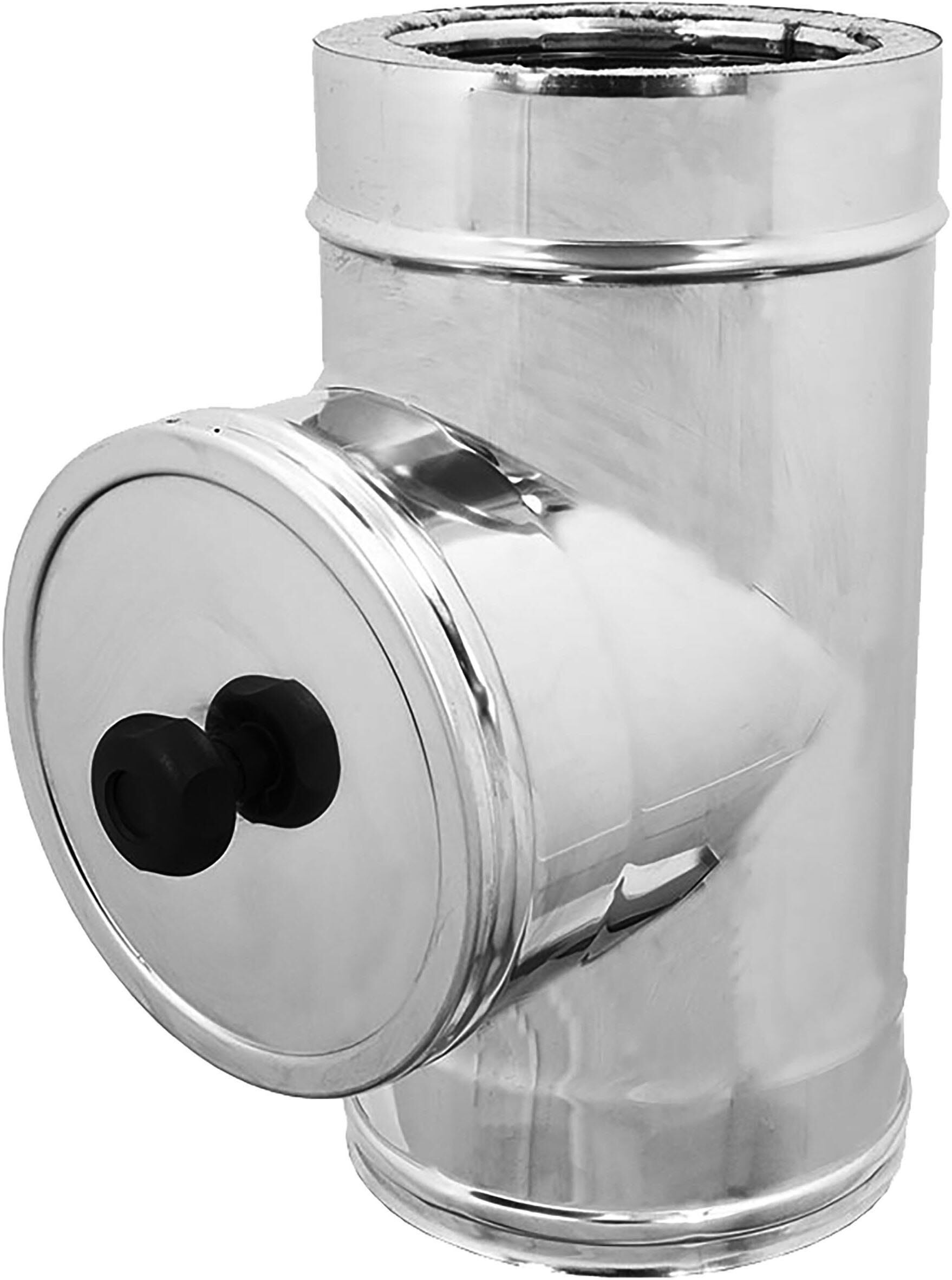 ZINCO Modulo Di Ispezione Con Tappo Doppia Parete Ø 130 Mm ZINCO Modulo Di Ispezione Con Tappo Doppia Parete Ø 130 Mm