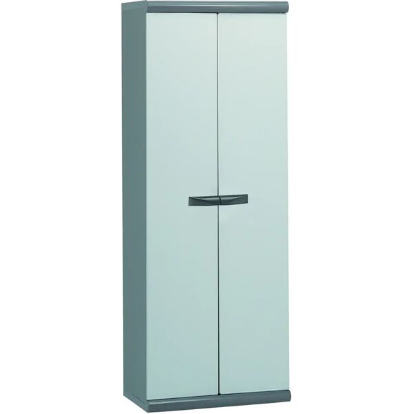 tecnomat armadio in resina garofalo 2 ante tuttopiani 63x169x39 cm grigio scuro