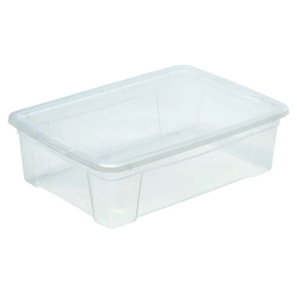 mazzei box con coperchio 56x17x39,5 cm (lxhxp) 25,6 l trasparente