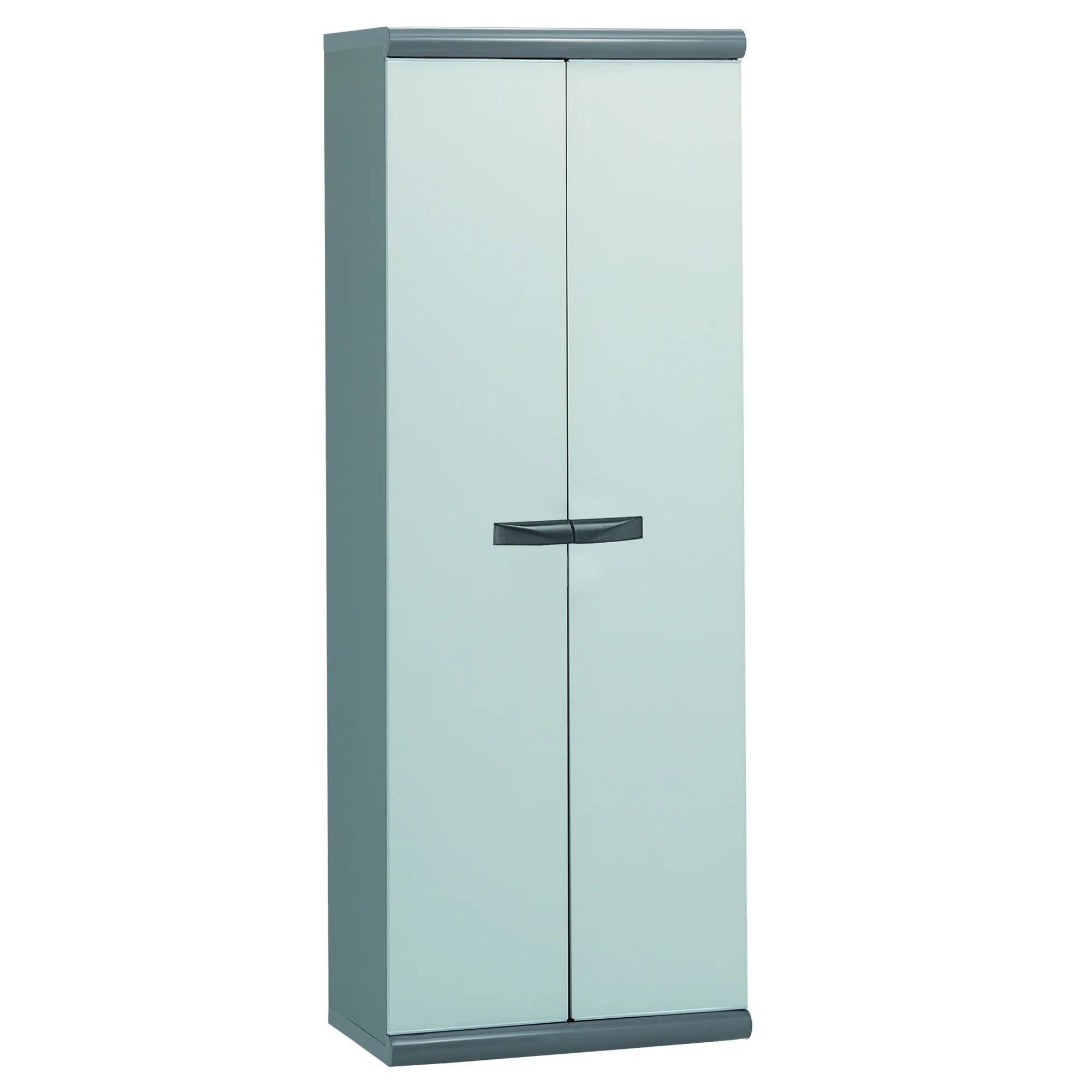 Tecnomat ARMADIO IN RESINA GAROFALO 2 ANTE TUTTOPIANI 63x169x39 cm GRIGIO SCURO