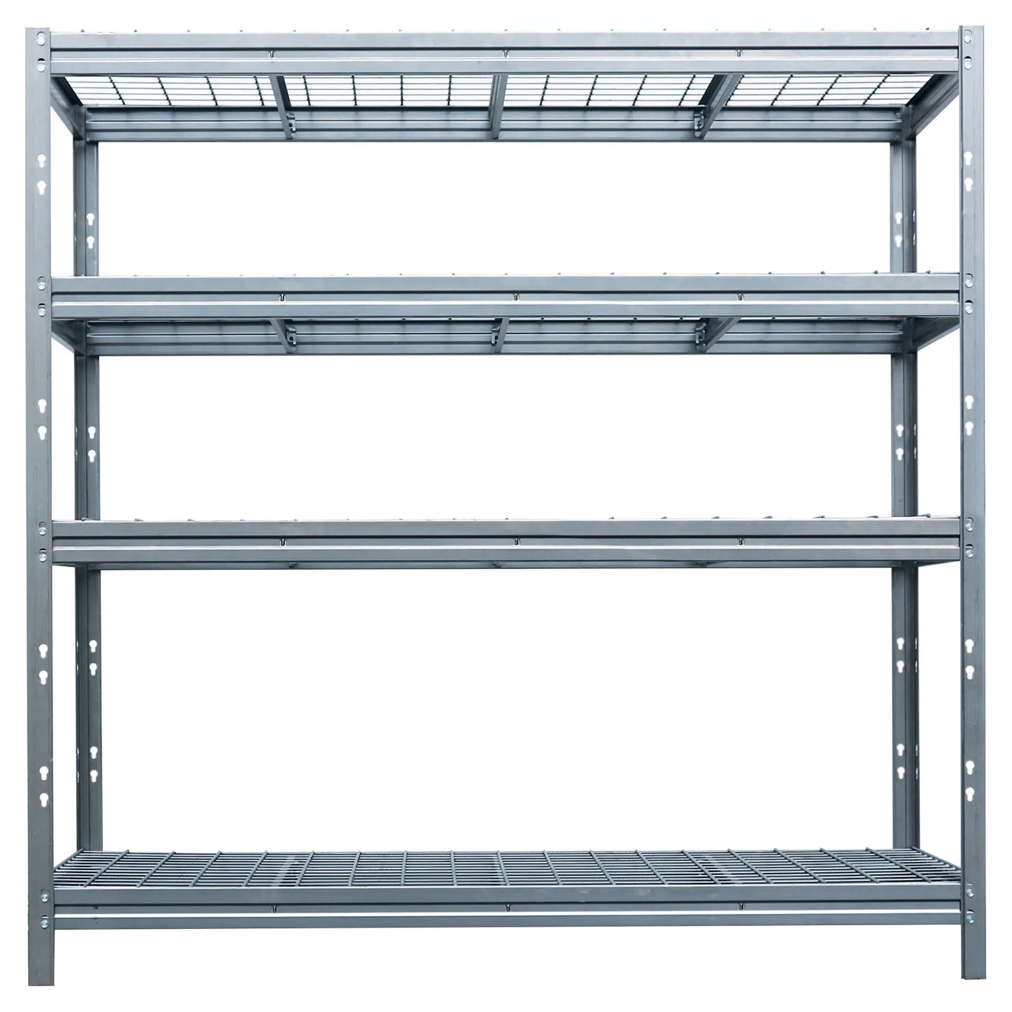 Ar Shelving SCAFFALE METALLO/METALLO 4 RIPIANI 450kg GRIGLIA METALLICA ZINCATO 180x200x60 cm (LxHxP)