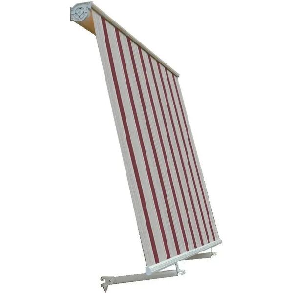 tecnomat tenda da sole a caduta cassonata rigato bordeaux crema 80x250 cm (lxh)