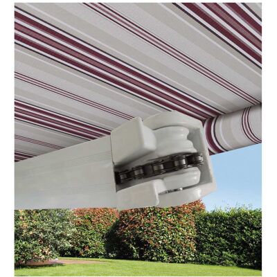 San Giorgio TENDA DA SOLE BARRA QUADRA BRACCIO CATEN RIGATO BORDEAUX CON CATENA 3x2 m (LxH) San Giorgio TENDA DA SOLE BARRA QUADRA BRACCIO CATEN RIGATO BORDEAUX CON CATENA 3x2 m (LxH)