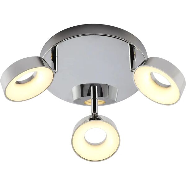 tecnomat spirale 3 luci abril in nickel matt e acrilico opale 3x4,5w led incluso 240 lumen 3000k