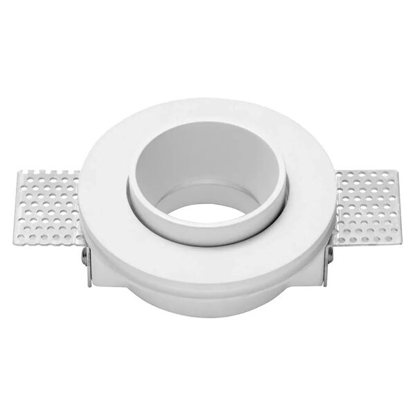 tecnomat faretto incasso t334 in gesso tondo con anello interno bianco lampadina gu10 non inclusa