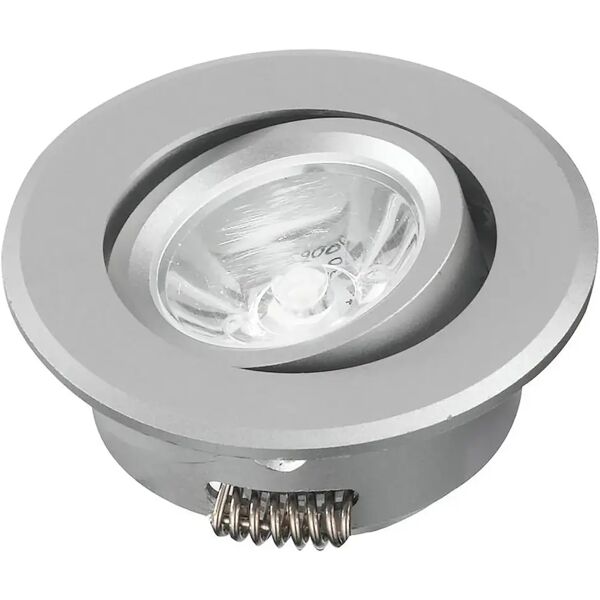 tecnomat faretto da incasso a led cob polaris 3w tondo orientabile silver 240 lumen 4000k foro Ø45 mm