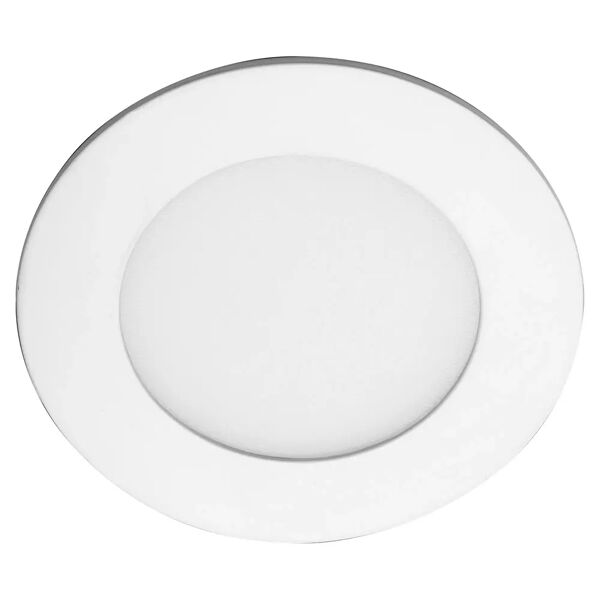 vivida faretto incasso  led 6w tondo 420 lumen 4000k luce bianca in alluminio bianco foro 110mm