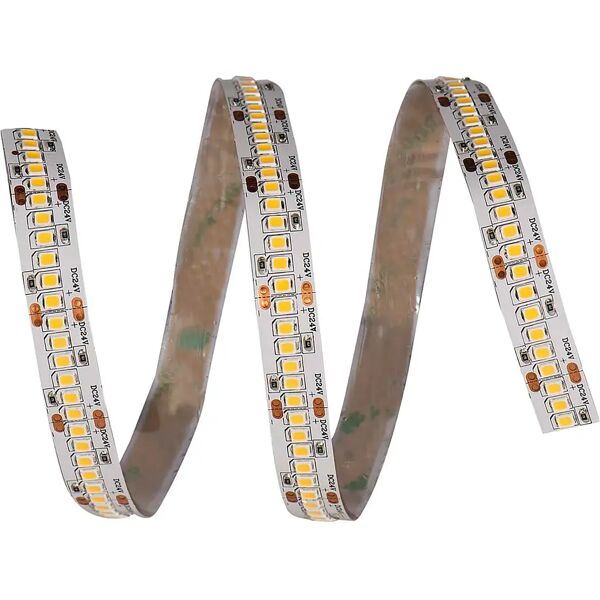 tecnomat strip led tmr da interno 24v lunghezza 5 m 20 w/m 2050 lumen 3000k luce calda ip20