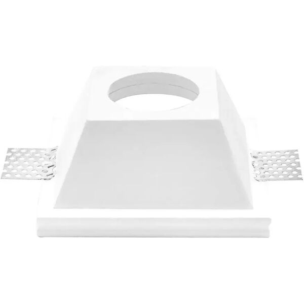 tecnomat faretto incasso attica t04 in gesso quadrato gu10 50w esclusa dimensioni 120x120x115 mm