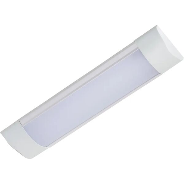 vivida reglette batten led 9w 600 lumen 4000k luce bianca in metallo 300x75x23 mm ip20