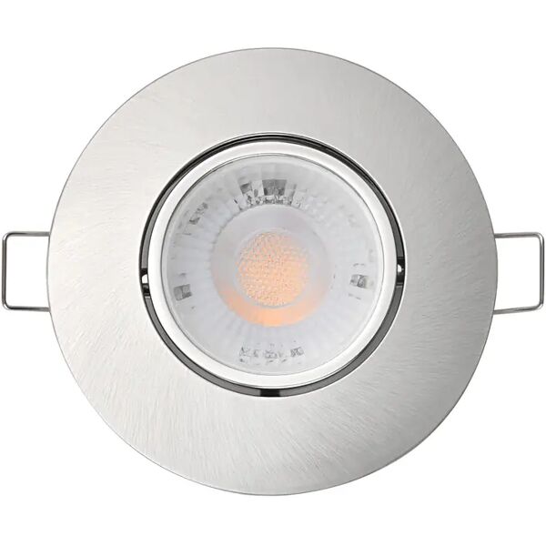 tecnomat faretto da incasso led vivida omega silver 4,9w fino 400 lm cct fisso foro Ø70 mm ip40