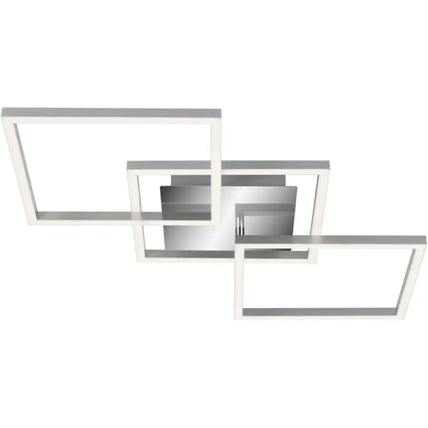 tecnomat plafoniera led frame 36w 2600lumen 3000k luce calda dimmerabile in 3 step 763x368x73 mm cromo