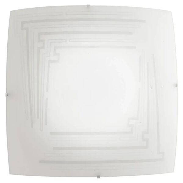 tecnomat plafoniera concept e27 2xe27 fino 60w 30x30 cm bianca ip20 lampadine non incluse