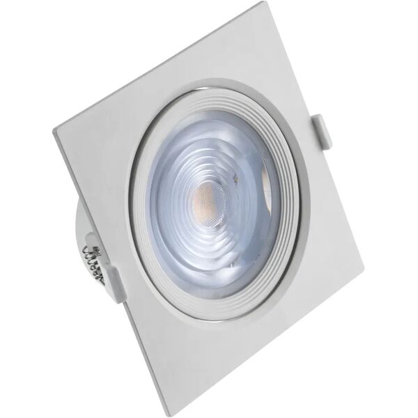 vivida faretto da incasso  a led 15w quadrato orientabile bianco 4000k foro Ø125 mm plastica