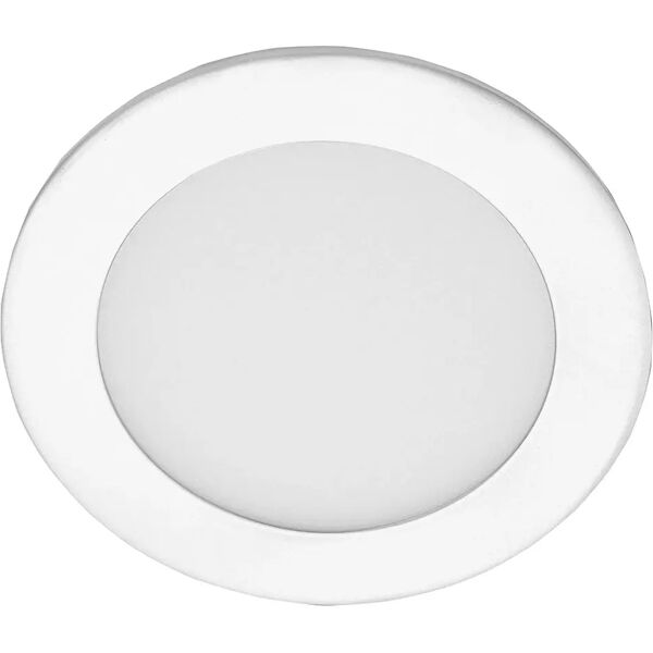 vivida faretto incasso  led 9w tondo 546 lumen 3000k luce calda in alluminio bianco foro135mm