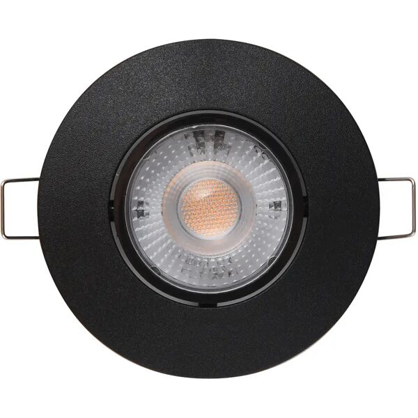 tecnomat faretto da incasso led vivida omega nero 4,9w fino 400 lm cct fisso foro Ø70 mm ip40