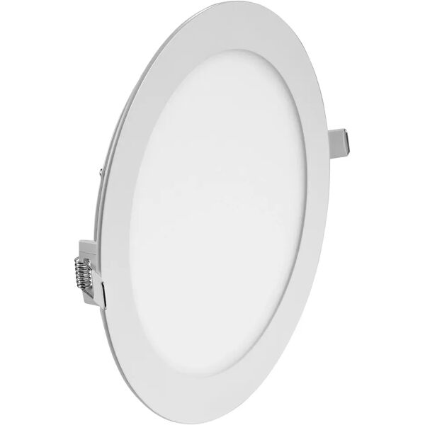 vivida faretto incasso  led 18w tondo 1536 lumen 3000k luce calda in alluminio bianco foro 205mm