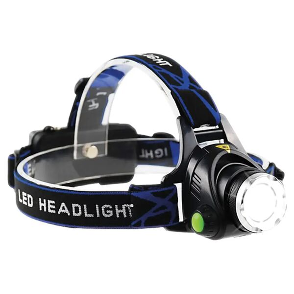 tecnomat lampada da testa 10w ricaricabile con zoom e 3 modalita' di funzionamento