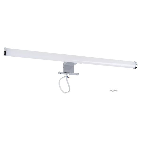 tecnomat lampada ip44 led 9w per specchi interior e slim in abs cromo 50 cm 4000k luce naturale