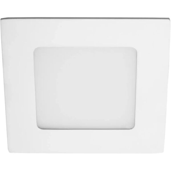 vivida faretto incasso  led 6w quadrato 399 lumen 4000k luce bianca in alluminio bianco 110x110 mm