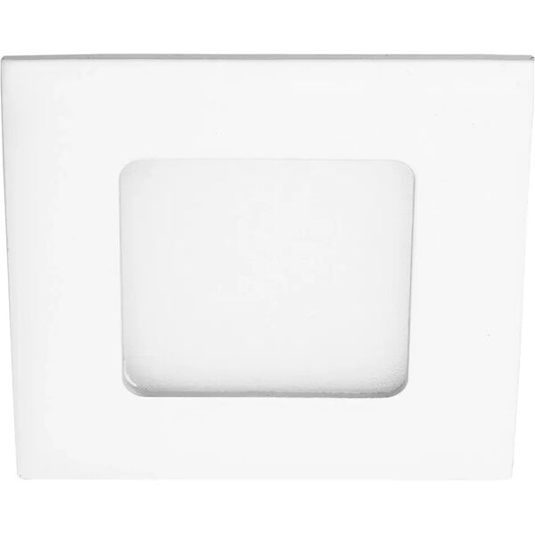 vivida faretto incasso  led 3w quadrato 186 lumen 3000k luce calda in alluminio bianco 75x75 mm