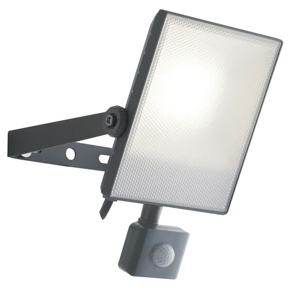 tecnomat proiettore led smd intec elios 30w 2400 lumen 4000k luce bianca colore silver sensore ip44