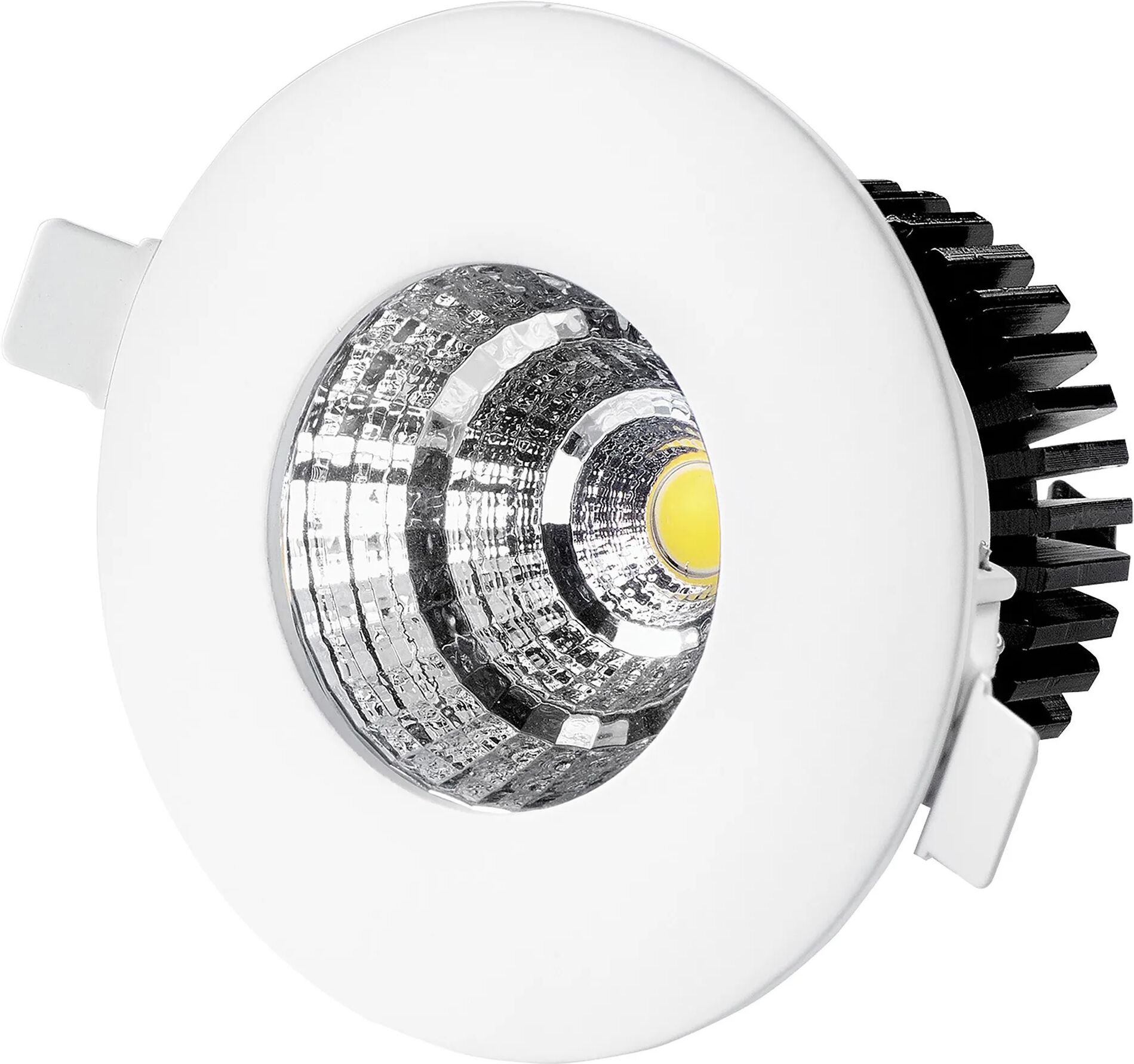 vivida faretto incasso tondo fisso bianco led cob 6w 4000k 580 lumen ip20 Ø 90xh 43mm foro Ø75 mm