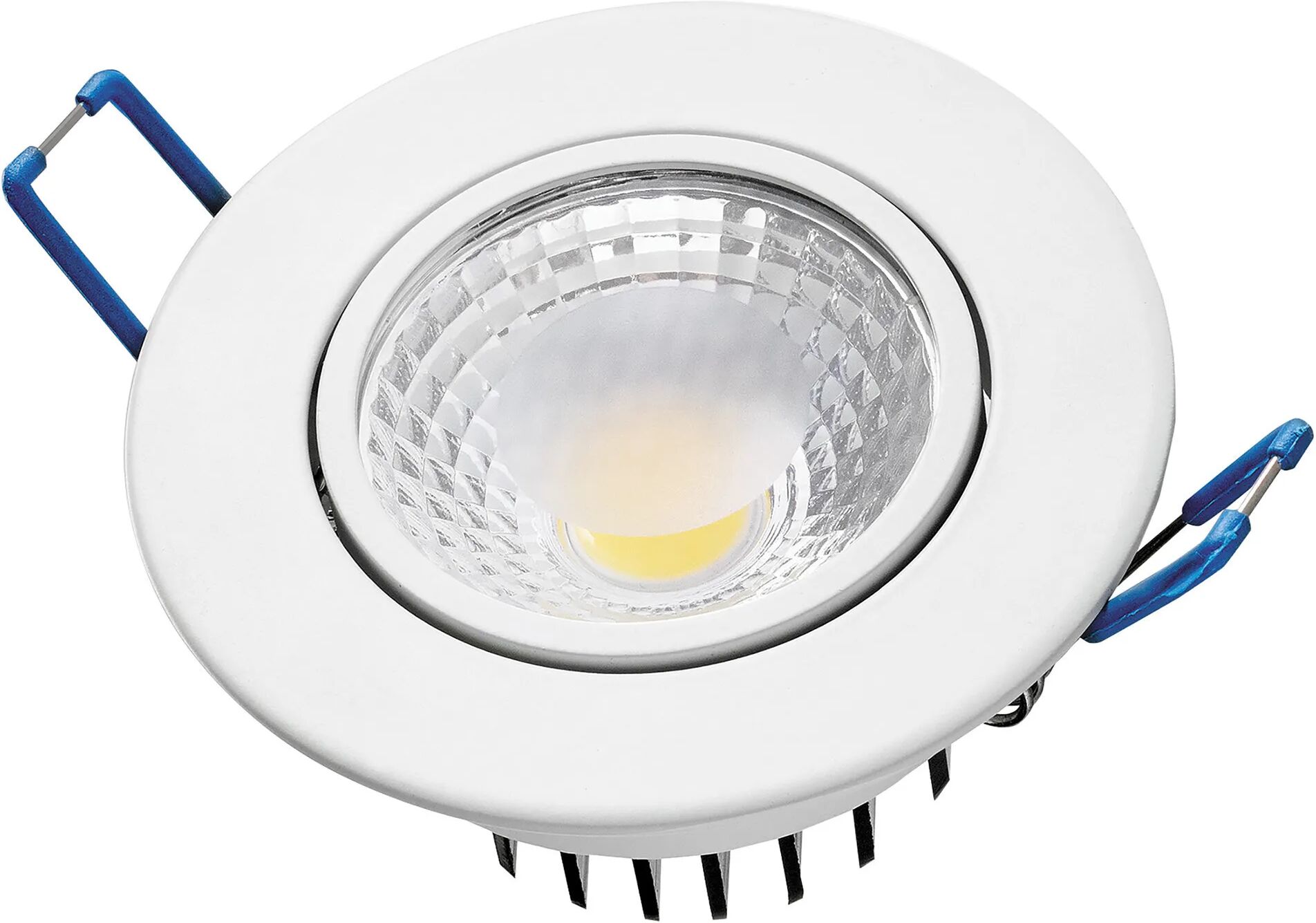 vivida faretto incasso tondo orientabile bianco led cob 5w 3000k 350 lumen ip20 Ø 87xh 45 mm foro 80mm