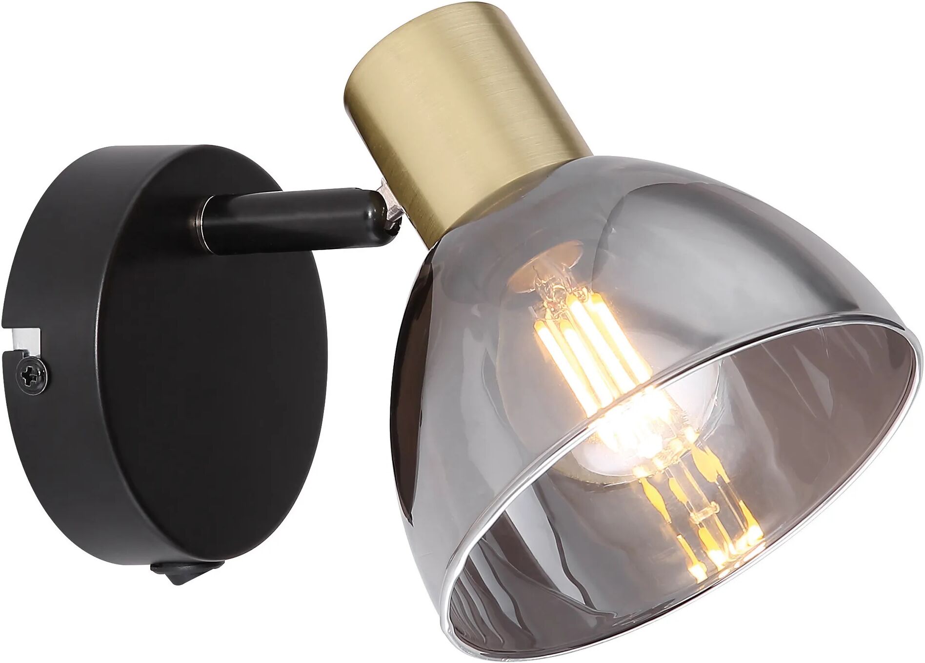 Tecnomat APPLIQUE JAY E14 25W IN METALLO NERO E ORO LAMPADINA NON INCLUSA