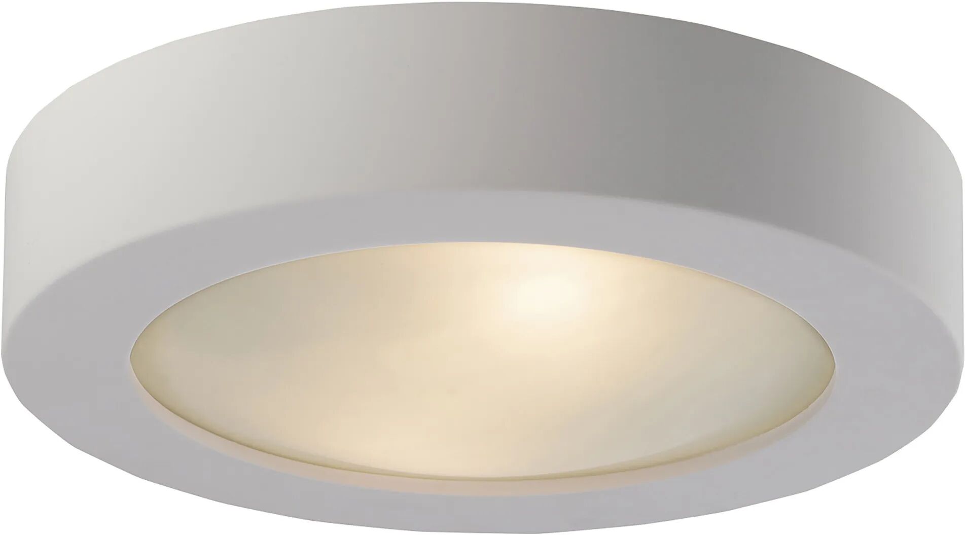 Tecnomat PLAFONIERA GABRIEL TONDA 2xE27 FINO A 25W LAMPADINE NON INCLUSE IN GESSO Ø 300x65 mm