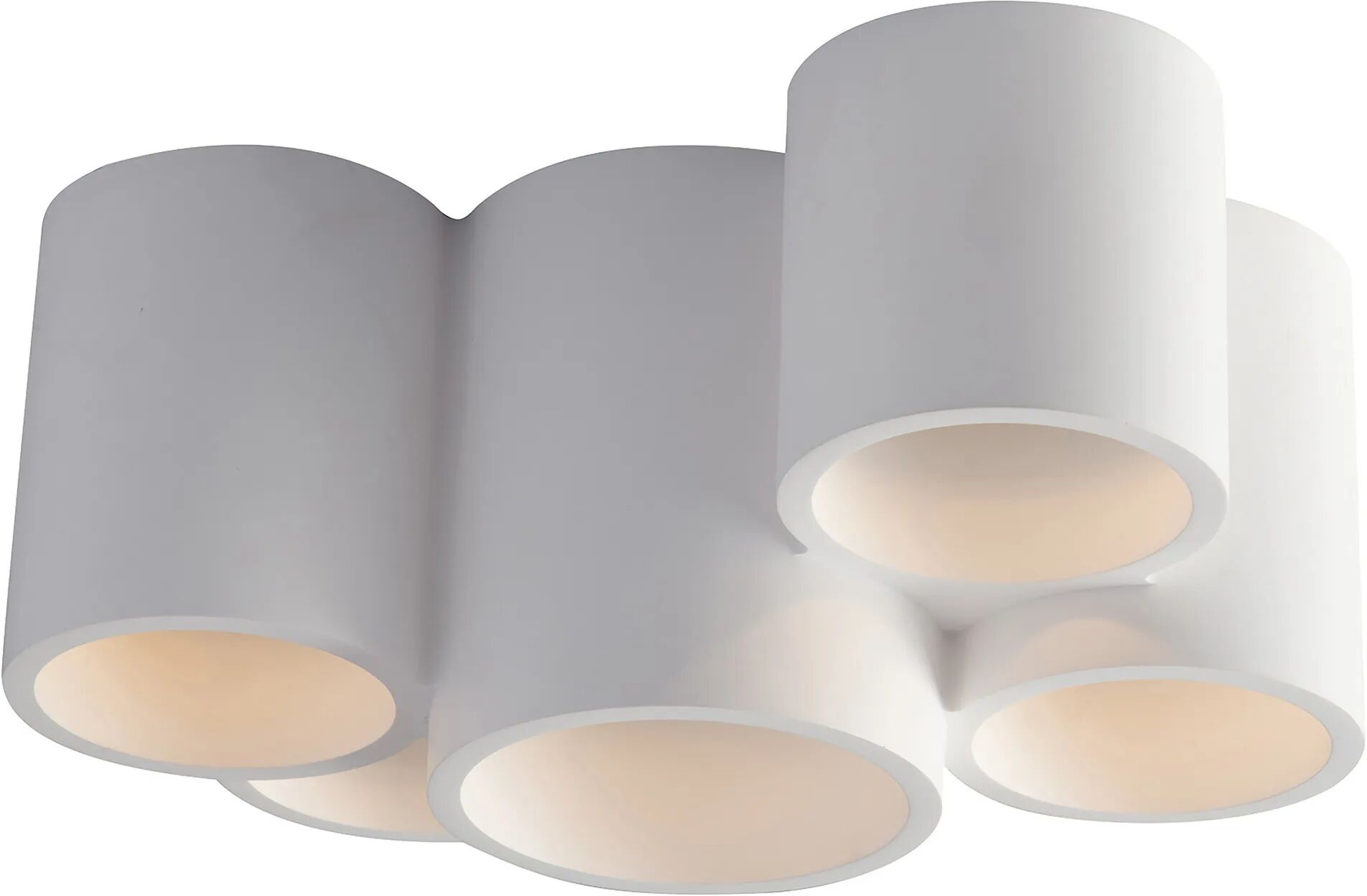 Tecnomat PLAFONIERA BANJIE 5xGU10 FINO A 9W LAMPADINE NON INCLUSE IN GESSO 269x200x140 mm