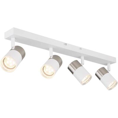 Faretto da Soffitto Rettangolare in Metallo Bianco GLOBO - 4xGU10, Regolabile, 25W Faretto da Soffitto Rettangolare in Metallo Bianco GLOBO - 4xGU10, Regolabile, 25W