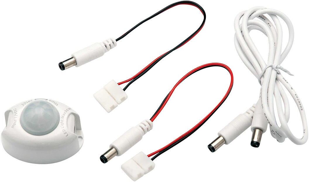 Kit C/sensore Pir Da Interno + Connessio Potenza Max 24w 12v-36w 24v Kit C/sensore Pir Da Interno + Connessio Potenza Max 24w 12v-36w 24v