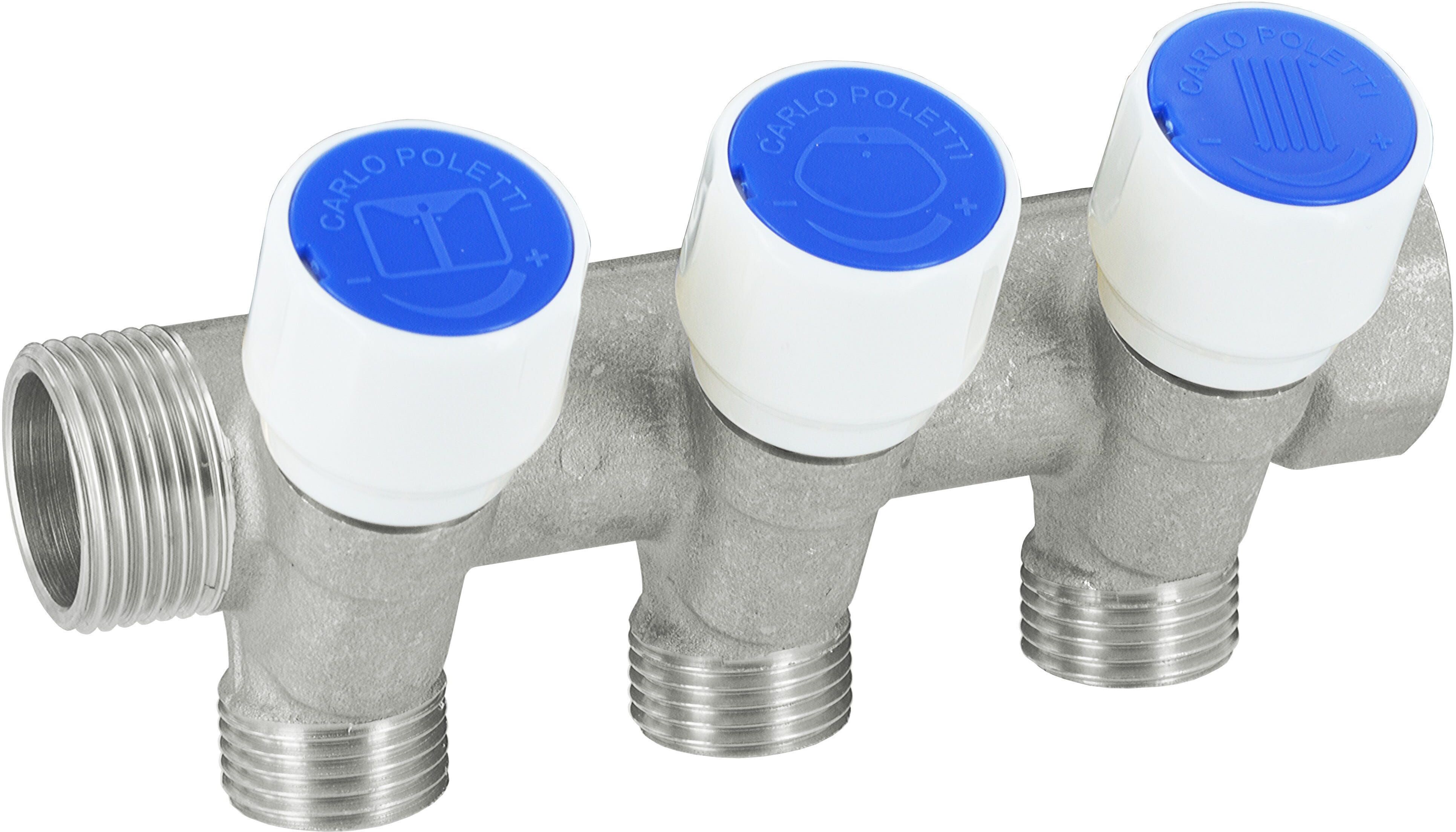 Collettore Sanitario Poletti C532 3 Vie M 1/2'' Con Rubinetto Int. 40 Mm Ingresso Mf 3/4'' Collettore Sanitario Poletti C532 3 Vie M 1/2'' Con Rubinetto Int. 40 Mm Ingresso Mf 3/4''