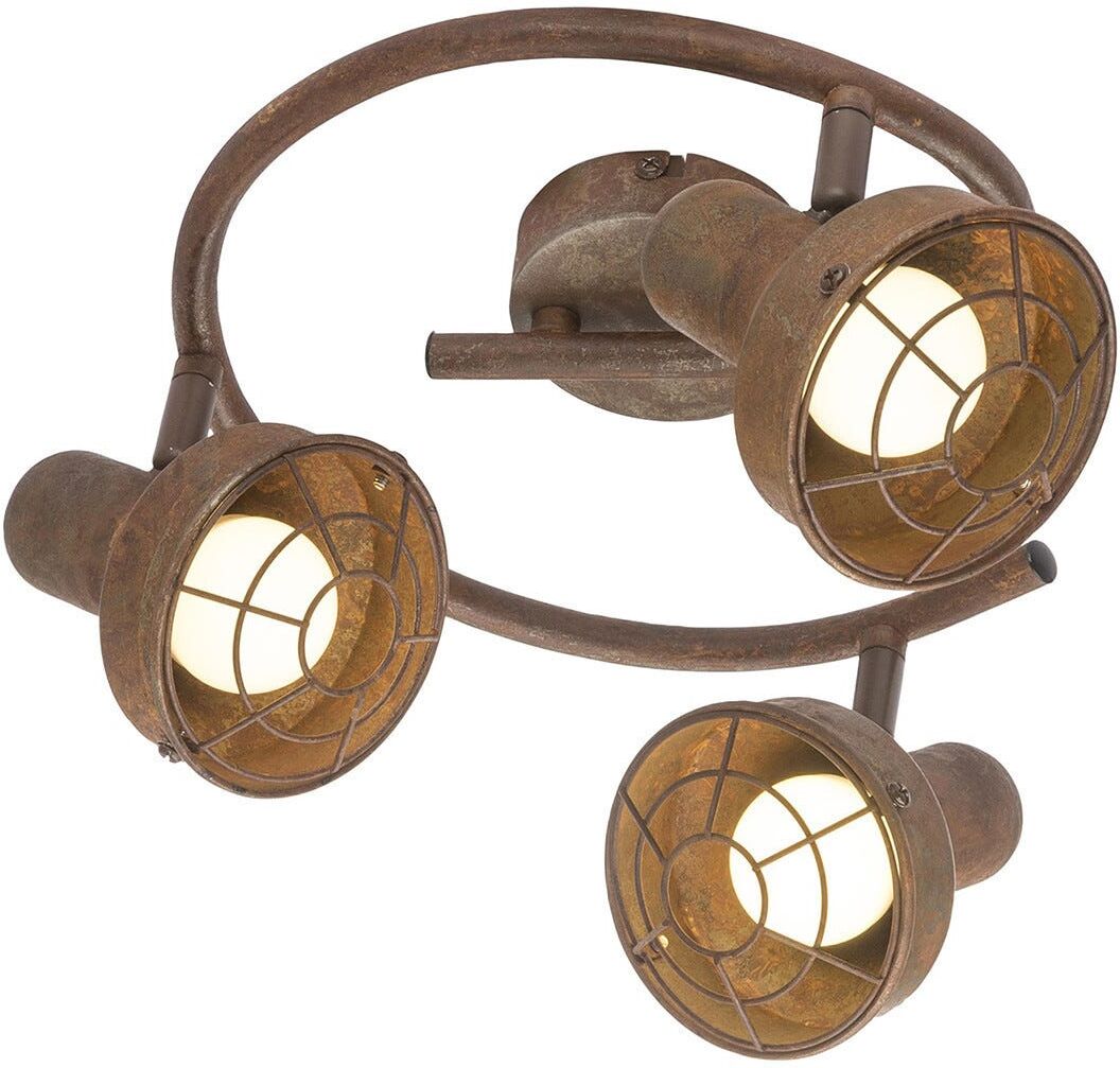 Barra 3 Luci Tycho E14 3x15w In Metallo Colore Ruggine Lampadina Non Inclusa Barra 3 Luci Tycho E14 3x15w In Metallo Colore Ruggine Lampadina Non Inclusa