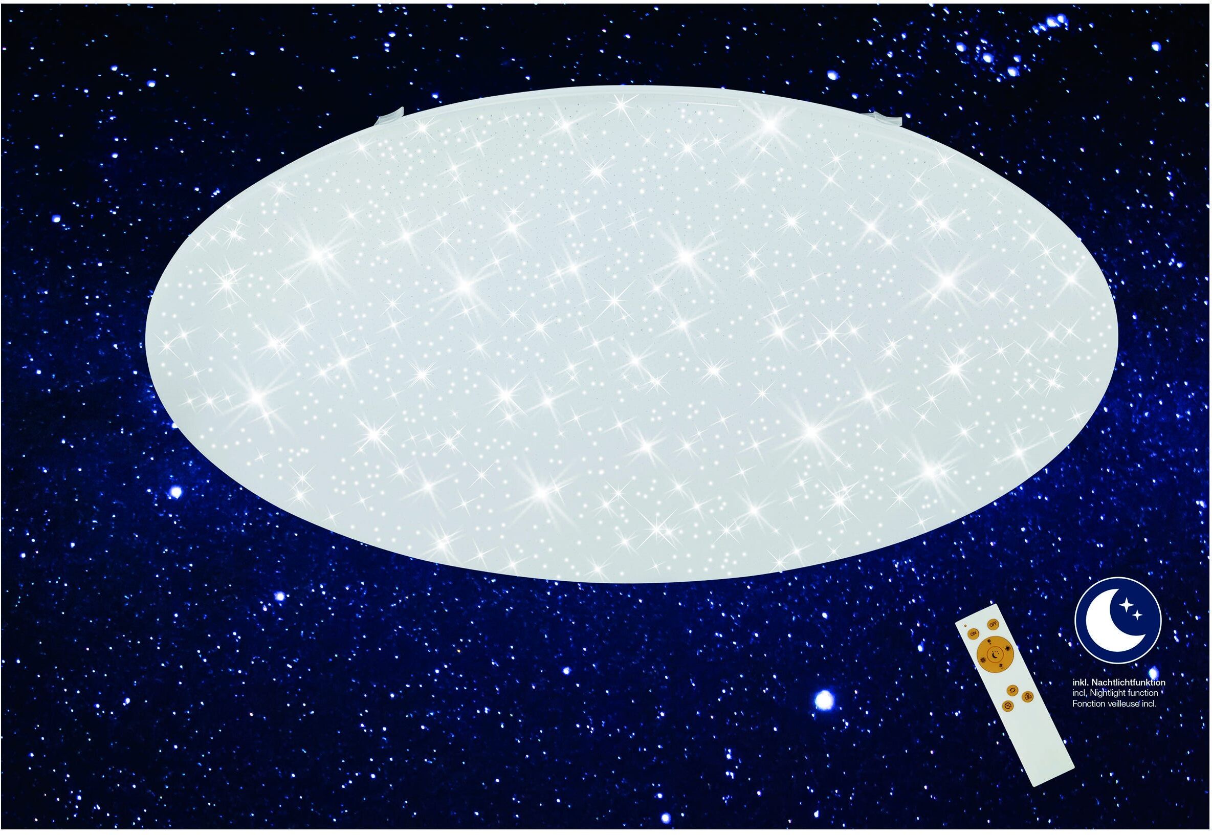 Plafoniera Led Verb 48w Cct Ø 49,5 Cm 4000 Lumen Da 3000k A 6000k Con Telecomando Plafoniera Led Verb 48w Cct Ø 49,5 Cm 4000 Lumen Da 3000k A 6000k Con Telecomando