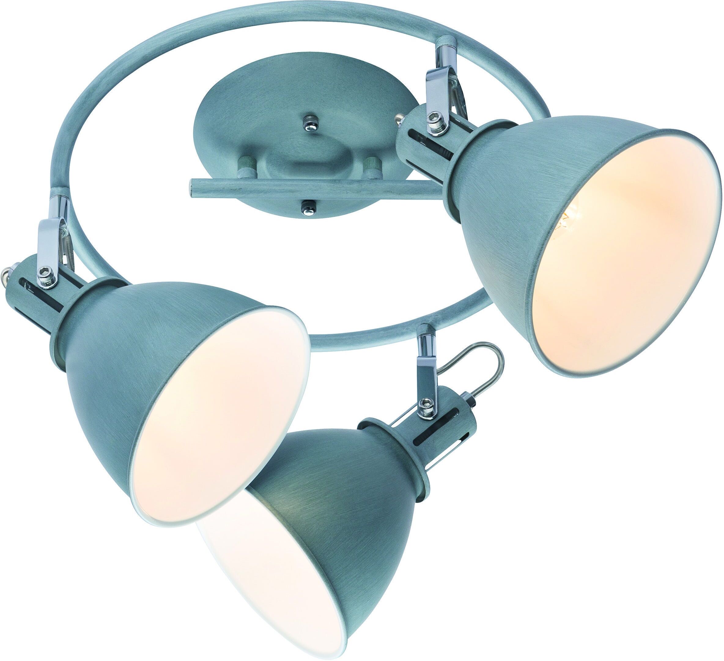 Spirale 3 Luci Rosty E27 In Metallo E Cemento Interno Smaltato 3x40w Non Incluse Spirale 3 Luci Rosty E27 In Metallo E Cemento Interno Smaltato 3x40w Non Incluse