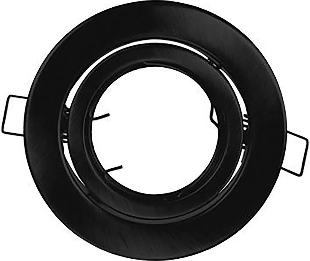 Ghiera A Incasso Reflex Tonda Colore Nero Orientabile 15° Per Gu10 O Mr16 Ø 80 Mm