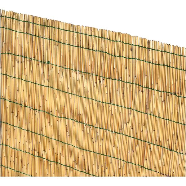 tecnomat arella in cannette di bambu' pelato 1,5x5 m Ø circa 4-5 mm con nylon prodotto naturale