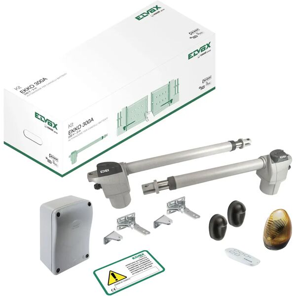 vimar_elvox kit apricancello elvox ekko 230 v 300 a per cancello 2 ante massimo 200kg lunghezza 3m per anta