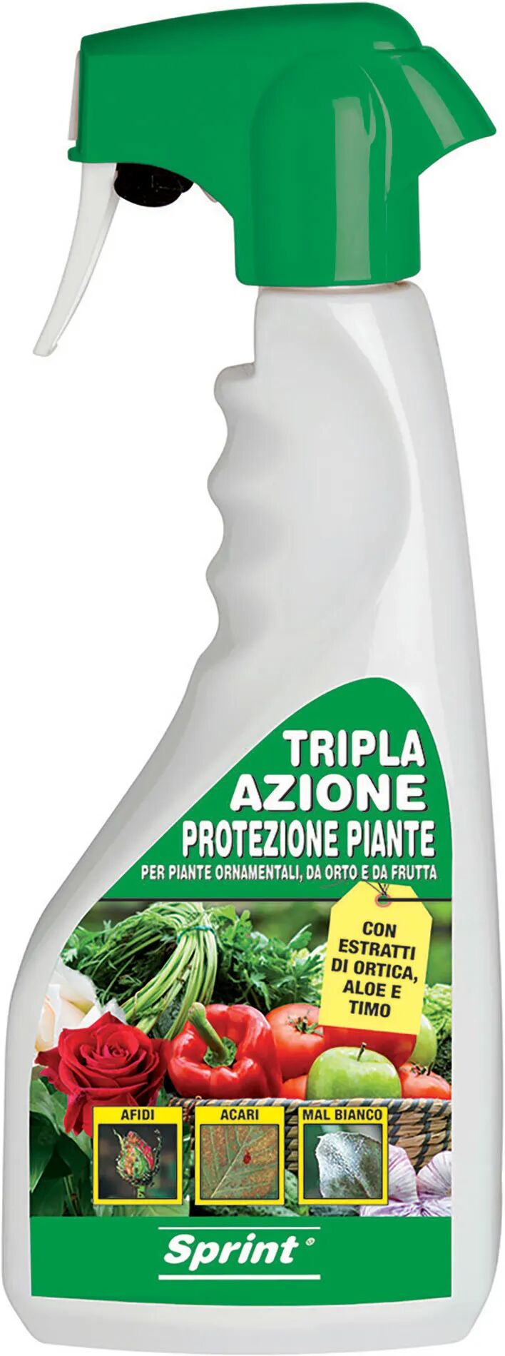 tecnomat liquido protezione piante sprint tripla azione protegge da malattie afidi e acari 500 ml