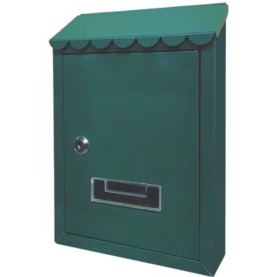 Alubox CASSETTA POSTALE PER ESTERNO RIO ACCIAIO VERDE 21,5x30,5x6,5 cm (LxHxP) Alubox CASSETTA POSTALE PER ESTERNO RIO ACCIAIO VERDE 21,5x30,5x6,5 cm (LxHxP)