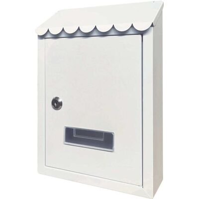 Cassetta Postale Alubox Rio Bianco - Tetto apribile decorato - Cassette postale Cassetta Postale Alubox Rio Bianco - Tetto apribile decorato - Cassette postale