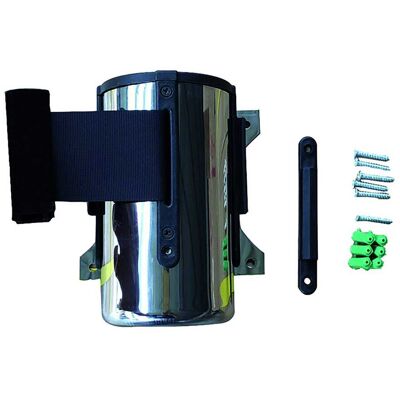 Vigor NASTRO SEPARATORE NERO 5 m RETRATTILE A PARETE CORPO INOX Vigor NASTRO SEPARATORE NERO 5 m RETRATTILE A PARETE CORPO INOX